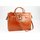 BELLI® "Design Bag E" XL ital. Leder Handtasche Business Bag cognac