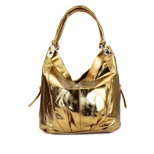 BELLI Nappa Leder Shopper Beuteltasche sweet metallic edition gold