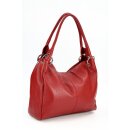 BELLI Leder Schultertasche Shopper "Lilly" rot