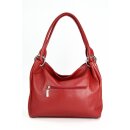 BELLI Leder Schultertasche Shopper "Lilly" rot