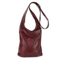 BELLI "Cross Bag Classic" Umhängetasche Ledertasche weinrot