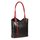 BELLI Leder Handtasche Rucksack "Belli Backpack" schwarz rot