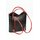 BELLI Leder Handtasche Rucksack "Belli Backpack" schwarz rot