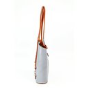 BELLI Leder Handtasche Rucksack "Belli Backpack" grau cognac