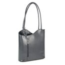 BELLI Leder Handtasche Rucksack "Belli Backpack" grau