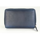 Hill Burry Vintage Leder Damen Geldbörse dickes Portemonnaie blau