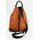 BELLI "City Backpack" leichter Leder Rucksack cognac schwarz