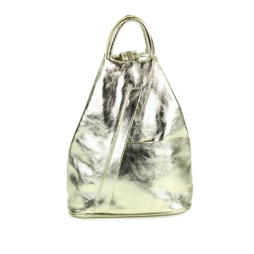 BELLI "City Backpack" leichter Leder Rucksack gold