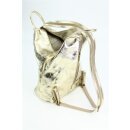 BELLI "City Backpack" leichter Leder Rucksack gold