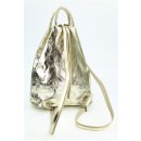 BELLI "City Backpack" leichter Leder Rucksack gold