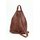 BELLI "City Backpack" leichter Leder Rucksack maronenbraun