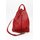 BELLI "City Backpack" leichter Leder Rucksack rot