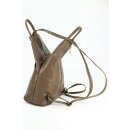 BELLI "City Backpack" leichter Leder Rucksack schlamm