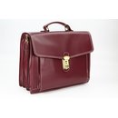 BELLI "Design Bag D" Leder Business Bag weinrot