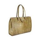 BELLI "Design Bag C" Leder Handtasche taupe Kroko