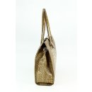 BELLI "Design Bag C" Leder Handtasche taupe Kroko