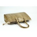 BELLI "Design Bag C" Leder Handtasche taupe Kroko