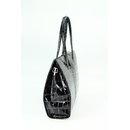 BELLI "Design Bag C" Leder Handtasche grau lack kroko