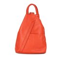 BELLI "City Backpack" leichter Leder Rucksack orange