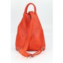 BELLI "City Backpack" leichter Leder Rucksack orange