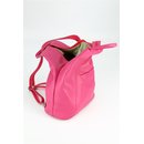 BELLI "City Backpack" leichter Leder Rucksack pink