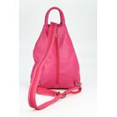 BELLI "City Backpack" leichter Leder Rucksack pink