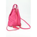 BELLI "City Backpack" leichter Leder Rucksack pink