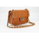 BELLI Nappa Leder Abendtasche "Paris Small" cognac