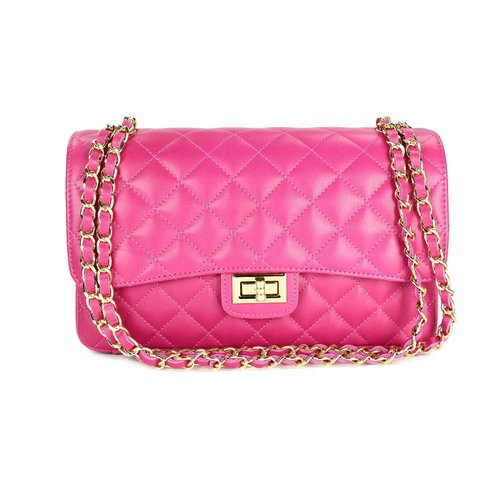 BELLI Nappa Leder Abendtasche "Paris" pink