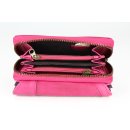 Hill Burry Vintage Leder Damen Geldbörse dickes Portemonnaie pink