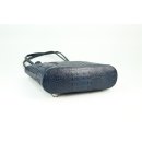BELLI "Backpack" Leder Tasche Rucksack blau kroko