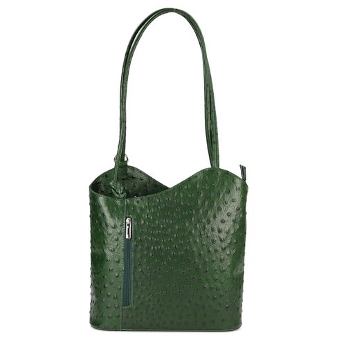 BELLI "Backpack" Leder Tasche Rucksack grün strauss