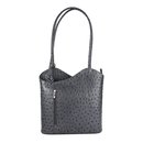 BELLI "Backpack" Leder Tasche Rucksack grau...