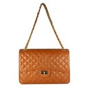 BELLI Nappa Leder Handtasche "Paris Big" cognac