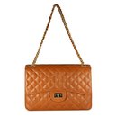 BELLI Nappa Leder Handtasche "Paris Big" cognac