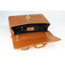 BELLI Nappa Leder Handtasche "Paris Big" cognac
