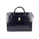BELLI® "Design Bag E" XL ital. Leder Handtasche Business Bag dunkelblau