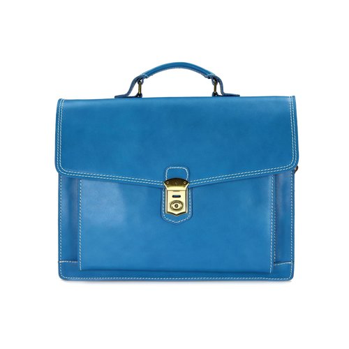 BELLI "Design Bag D" Leder Business Bag hellblau