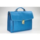 BELLI "Design Bag D" Leder Business Bag hellblau