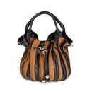 BELLI "Globe Bag" Ledertasche cognac schwarz