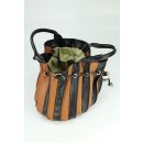 BELLI "Globe Bag" Ledertasche cognac schwarz