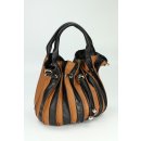 BELLI "Globe Bag" Ledertasche cognac schwarz