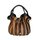 BELLI "Globe Bag" Ledertasche cognac schwarz