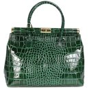 BELLI "The Bag" XL Ledertasche grün lack...