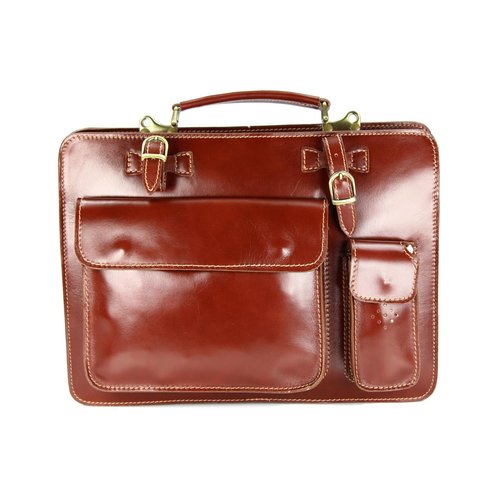 BELLI Design Bag "Verona" Leder Businesstasche maronenbraun