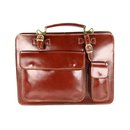 BELLI Design Bag "Verona" Leder Businesstasche maronenbraun