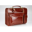 BELLI Design Bag "Verona" Leder Businesstasche maronenbraun