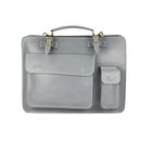 BELLI Design Bag "Verona" Leder Businesstasche hellgrau