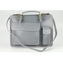 BELLI Design Bag "Verona" Leder Businesstasche hellgrau