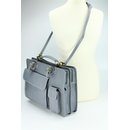 BELLI Design Bag "Verona" Leder Businesstasche hellgrau